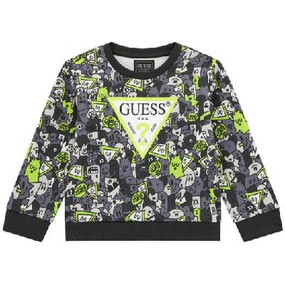 Блуза с дълъг ръкав Guess - С човечета, многоцветна, 18 м (20253-N5YQ00-KA6R4-PK01-18M)
