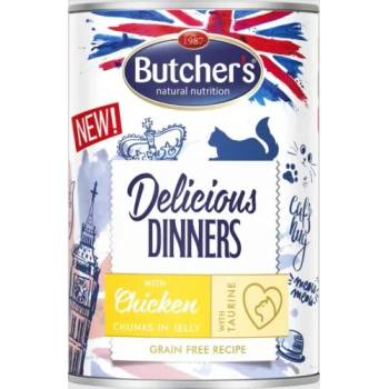 Butcher's Delicious Dinners Chicken cat - парчета в желе с пиле, 400гр - 501561