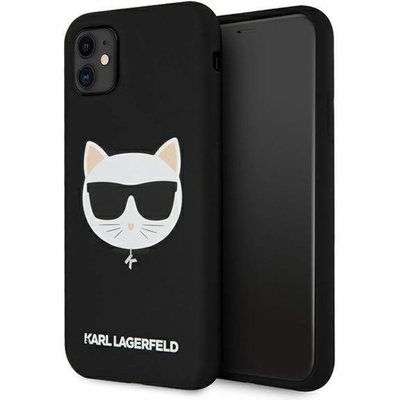 KARL LAGERFELD Гръб Karl Lagerfeld Choupette Head Silicone Case за iPhone 11 - Черен