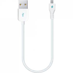 Ttec Кабел Mini Cable 30cm Micro USB Charge/Data Cable - Бял