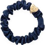 By Eloise London Gold Heart Silk Scrunchie цвят Navy Blue