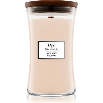 Image 1 of WoodWick White Honey ароматна свещ с дървен фитил 609.5 гр