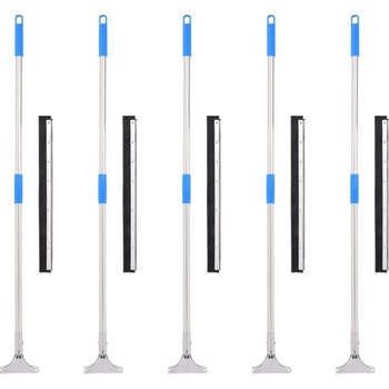 vidaXL Подови стъргалки 5 бр. 55x122, 5 cm стомана и гума (3329232)