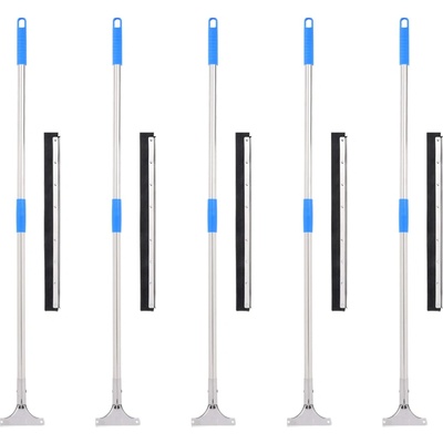 vidaXL Подови стъргалки 5 бр. 55x122, 5 cm стомана и гума (3329232)