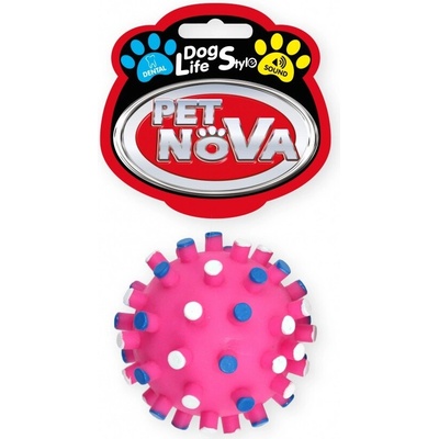 Pet Nova vinylová lopta s pichliačmi 7 cm