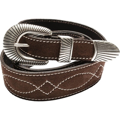 Pásek Western Ranch Suede Toffee Brown