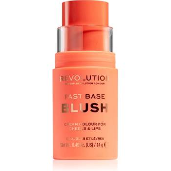 Makeup Revolution Fast Base тониращ балсам за устни и скули цвят Peach 14 гр