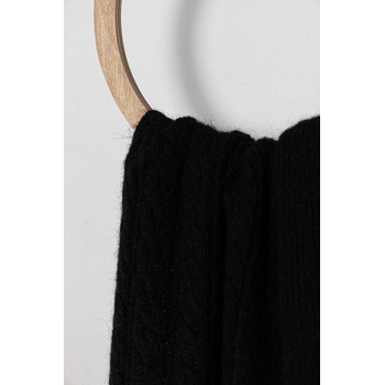 Tommy Hilfiger Шал с вълна Tommy Hilfiger в черно с изчистен дизайн AW0AW17788 (AW0AW17788)