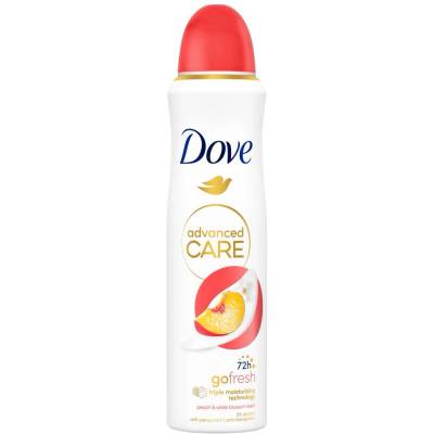 Dove Антиперспирант спрей Dove Go Fresh Праскова и бял цвят, 150 мл (8720181444524)