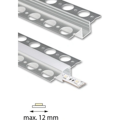 ML-761.028.74.2 Hliníkový profil pro sádrokarton AU 55x15mm včetně mléčného difuzoru 2m