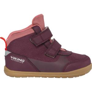 Viking Детски обувки barefoot Viking Kid's Aspen Barefoot Mid WP 2V Barefoot shoes - Plum - размер 24 (EU) (702-5544-0213)