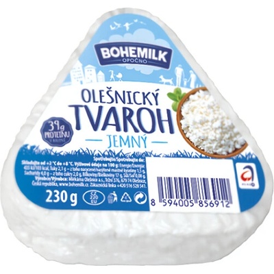 Bohemilk Olešnický tvaroh jemný 230 g – Zbozi.Blesk.cz