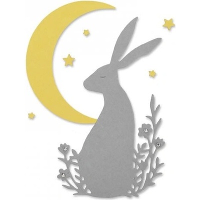Sizzix Thinlits vyrezávacie kovové šablóny zajac v noci 3 ks