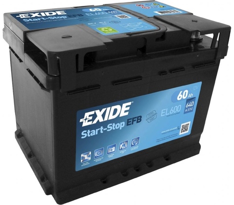 Exide Start-Stop EFB 12V 60Ah 640A EL600