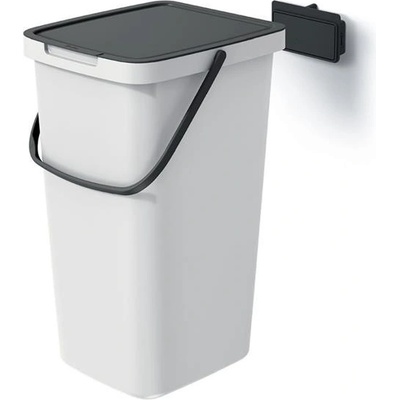 Kôš odpadkový SYSTEMA Q COLLECT popolavý s čiernym vekom 25l