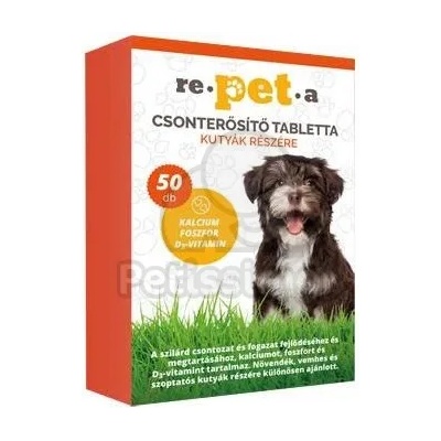 re-pet-a таблетки за укрепване на костите на кучета 50 бр