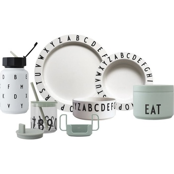 Design Letters Детски съдове Eat & Learn зелени 6 части (20103017GREENWHITE)