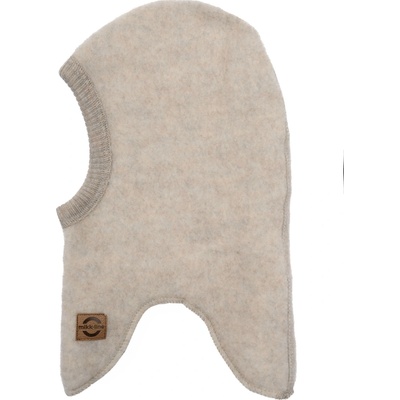 MIKK LINE Detská merino kapucňa Beige Melange Offwhite Mikk Line