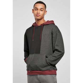 Urban Classics Мъжки суичър с качулка в цветен десен Urban Classics Color Hoody black/charcoalUB-TB5503-01307 - Черен, размер M