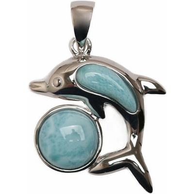 Nefertitis Larimar přívěsek stříbro Hravý delfín č. 5 NF63897