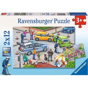 Ravensburger - Puzzle 2x12 With blue light on the go - 1 - 39 piese