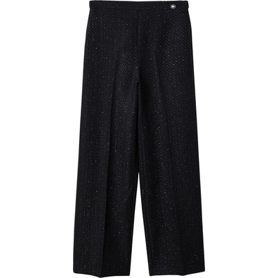MANGO Панталон с ръб 'Bling' черно, размер XL