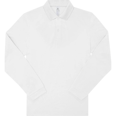 B&C polokošile B&C My Polo 210 LSL piqué dlouhý rukáv COT-01U42700102 bílé