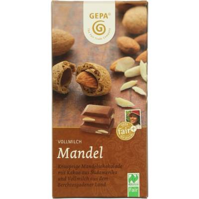 Gepa Mléčná s mandlemi Bio 100 g