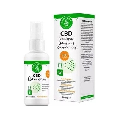 Zelená Země CBD ústní sprej s 250 mg CBD a koloidním stříbrem 50 ml