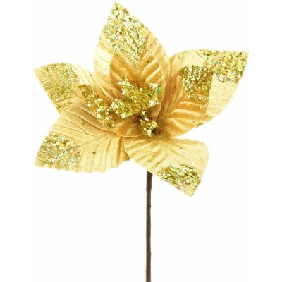 Dommio Poinsettia trblietavá zlatá priemer 25 cm