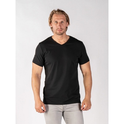 TallGuys pánské rozstřižené tričko véčko Deep black