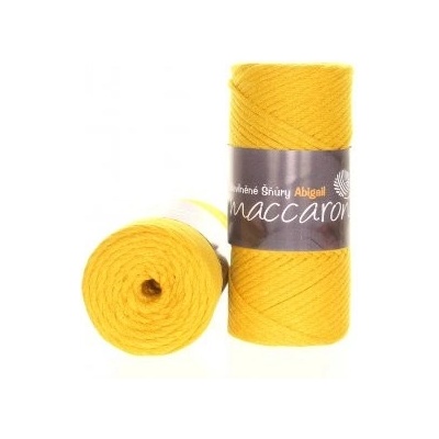 Maccaroni Šňůry Abigail 3mm - 406-3 sytě žlutá
