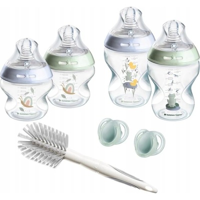 Tommee Tippee sada kojeneckých lahviček C2N s kartáčem Blue