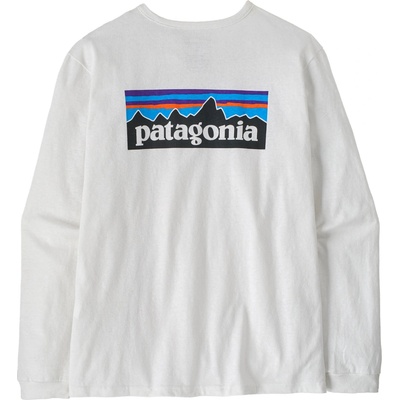 Patagonia W's L/S P-6 Logo Responsibili Tee white