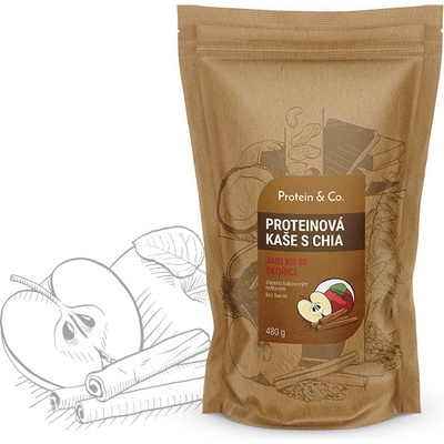Protein&Co. Proteínová kaša s chia 480 g