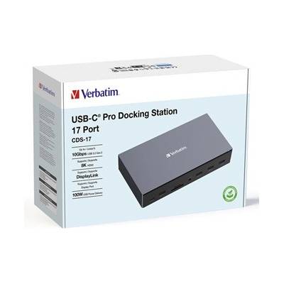 32172 докинг станция, USB-C Pro, 17-порт, HDMI, RJ45, микро SD, USB-A 3.2, сив (32172)