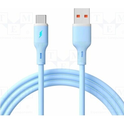 Akyga AK-USB-63 USB 2.0 USB A vidlice USB C vidlice niklovaný 1m modrý