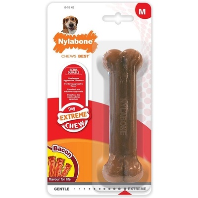 Nylabone hračka Extreme kost příchuť slanina M