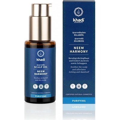 Khadi Ayurvedic Scalp Oil Neem Harmony Vlasový olej proti lupům 50 ml – Zboží Dáma