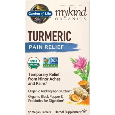 Garden of Life Mykind Organics | Turmeric Pain Relief [30 Таблетки]
