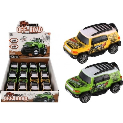 Teddies Auto terénní plast 11cm na zpětné natažení 2 barvy