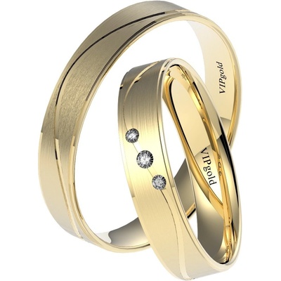 VIPgold Svadobné obrúčky 7472 žlté zlato