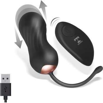 Tardenoche Shove Thrusting and Vibrating Egg with Remote Control Black