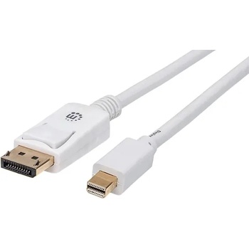 Manhattan Кабел Manhattan, от Mini DisplayPort(м) към DisplayPort, 1m, бял