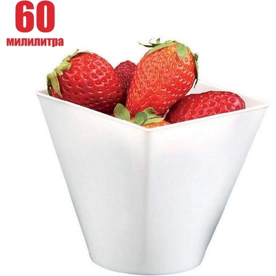 10 бр. бели пластмасови купички 60 мл (БЕЛИ mc.06)