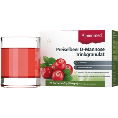 Alpinamed Червена боровинка d-маноза на гранули за пиене - 20 броя