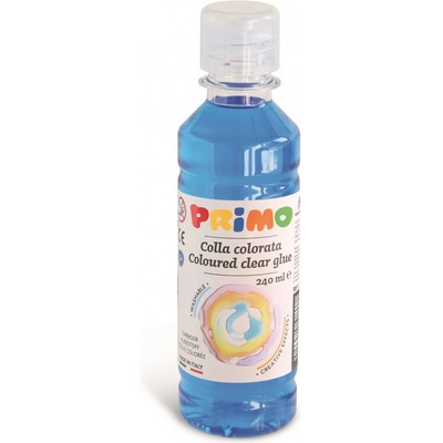 PRIMO Barevné čiré lepidlo na vodní bázi 240 ml modrá