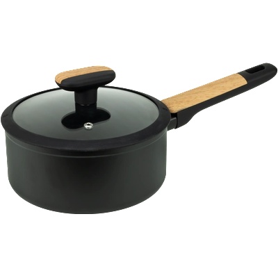 HORECANO КАСЕРОЛА С КАПАК ТЕФЛОН dfs-sc16 18х8.2см ЧЕРНА (0183165)