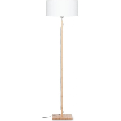 GOOD&MOJO Подова лампа с бял абажур и конструкция от бамбук Fuji - Good&Mojo (FUJI/F/4723/W)