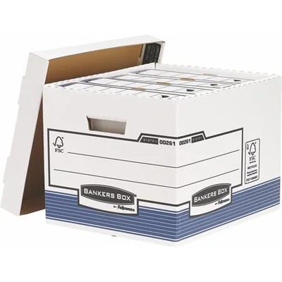 Fellowes Контейнер за документи, картонен, стандартен, "BANKERS BOX SYSTEM by FELLOWES", син 0026101 (0026101)